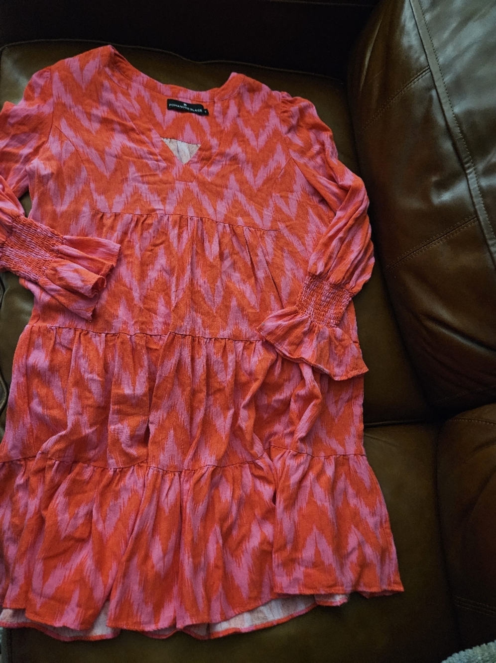 Pomander Place Hot Pink Ikat Kenzo Dress - Picture 7 of 12
